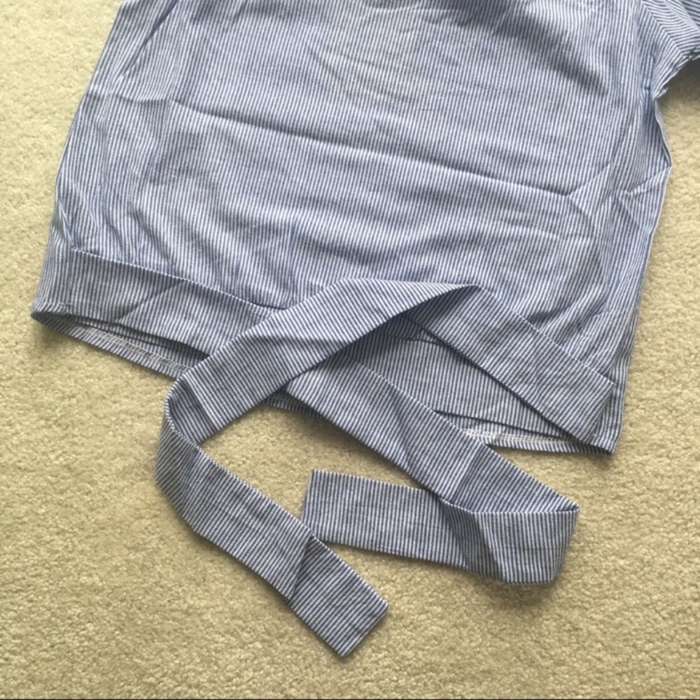 💖Blue Striped Off The Shoulder Top S-M-L💖 - Picture 6 of 6